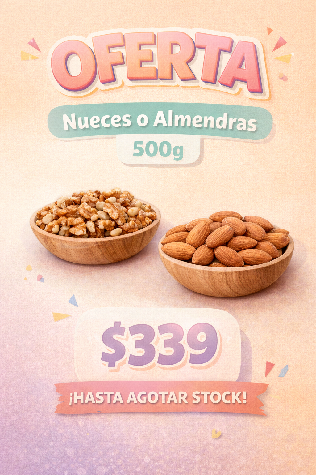 Promo 1 | Nueces 500gr o Almendras 500gr